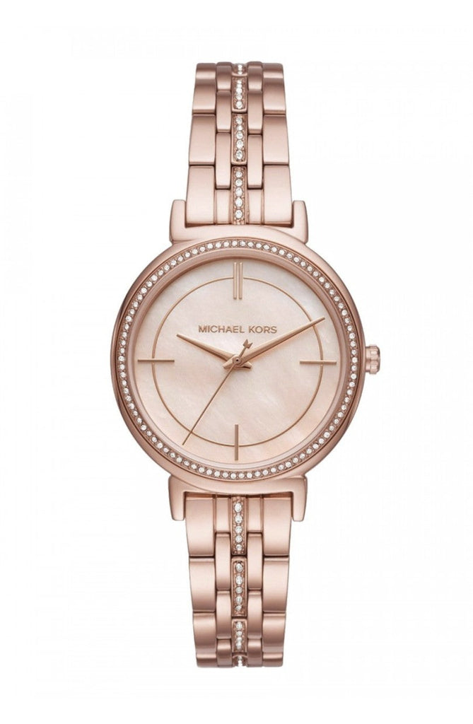 Michael Kors Cinthia Mother of Pearl Rose Gold Dial Rose Gold Steel Strap Watch for Women - MK3643 Buy Now By Michael Kors