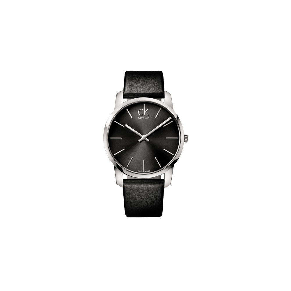Calvin Klein City Black Dial Black Leather Strap Watch for Men - K2G21107 Buy Now By Calvin Klein