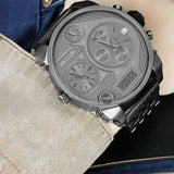 Diesel Mr Daddy 1.0 Gray Dial Gray Stainless Steel Watch For Men - DZ7247 Buy Now By Diesel