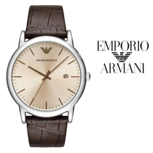 Emporio Armani Luigi Analog Bronze Dial Brown Leather Strap Watch For Men - AR11096 Buy Now By Emporio Armani