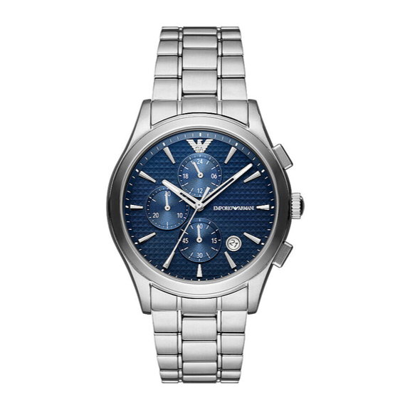 Emporio Armani Chronograph Blue Dial Silver Steel Strap Watch For Men - AR11528 Buy Now By Emporio Armani
