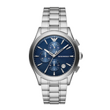 Emporio Armani Chronograph Blue Dial Silver Steel Strap Watch For Men - AR11528 Buy Now By Emporio Armani