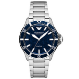 Emporio Armani Meccanico Automatic Blue Dial Silver Steel Strap Watch For Men - AR60059 Buy Now By Emporio Armani