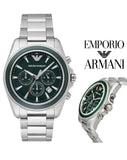 Emporio Armani Sportivo Chronograph Blue Dial Silver Steel Strap Watch For Men - AR6090 Buy Now By Emporio Armani