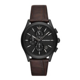 Emporio Armani Paolo Chronograph Black Dial Brown Leather Strap Watch For Men - AR11549 Buy Now By Emporio Armani