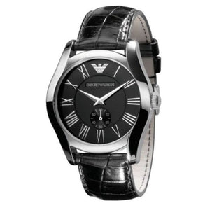 Emporio Armani Valente Black Dial Black Leather Strap Watch For Men - AR0643 Buy Now By Emporio Armani