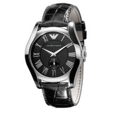 Emporio Armani Valente Black Dial Black Leather Strap Watch For Men - AR0643 Buy Now By Emporio Armani
