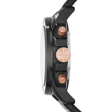 Fossil Modern Machine Chronograph Black Dial Blue Leather Strap Watch for Men - FS5066 Buy Now By Fossil