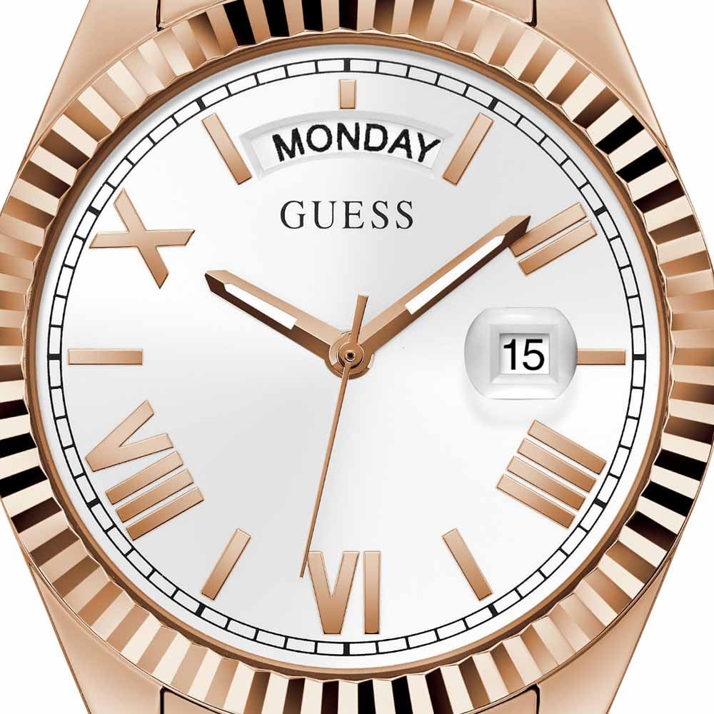 Guess Luna White Dial Rose Gold Steel Strap Watch for Women - GW0308L3 Buy Now By Guess