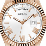 Guess Luna White Dial Rose Gold Steel Strap Watch for Women - GW0308L3 Buy Now By Guess