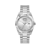 Guess Connoisseur Silver Dial Silver Steel Strap Watch for Men - GW0265G6 Buy Now By Guess