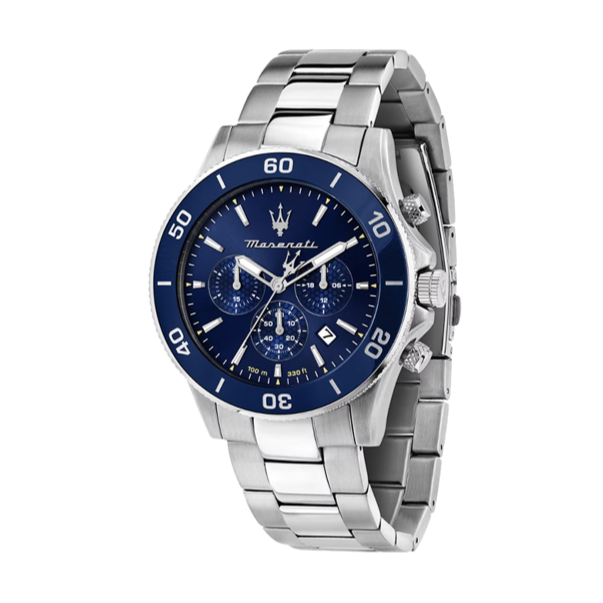 Maserati Competizione Chronograph Blue Dial Silver Steel Strap Watch For Men - R8873600002 Buy Now By Maserati