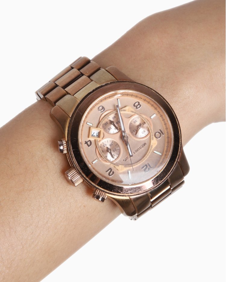 Michael Kors Runway Chronograph Rose Gold Dial Rose Gold Steel Strap Watch for Men - MK8096 Buy Now By Michael Kors