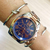 Michael Kors Bradshaw Blue Dial Two Tone Steel Strap Watch for Women - MK5606 Buy Now By Michael Kors