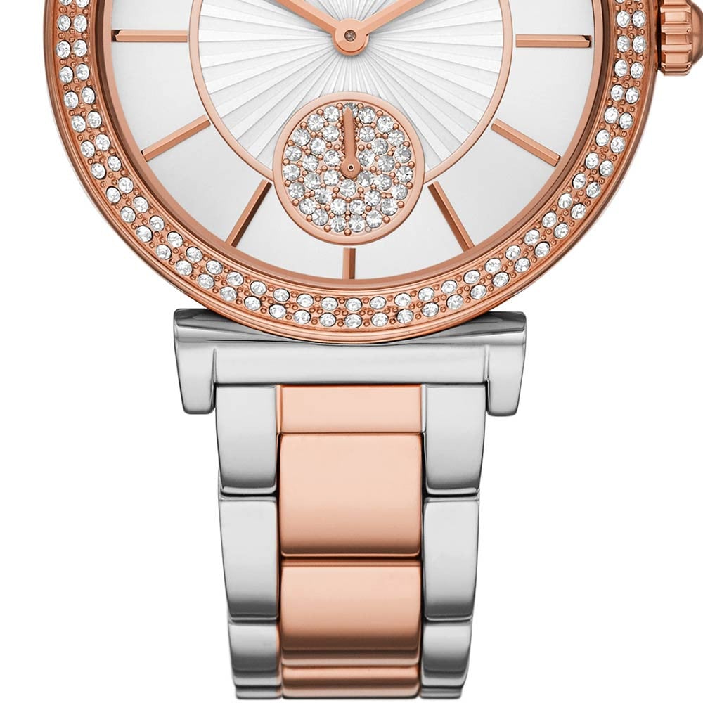 Michael Kors Abbey Three-Hand White Dial Two Tone Steel Strap Watch for Women - MK4616 Buy Now By Michael Kors