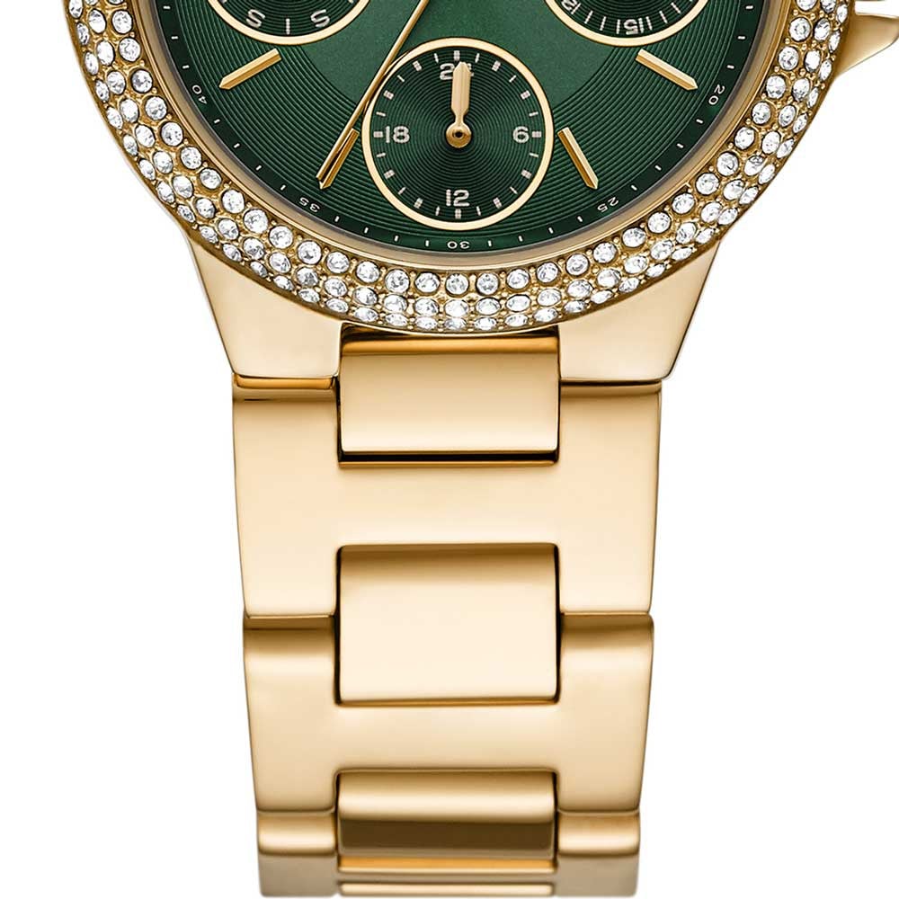 Michael Kors Camille Multifunction Green Dial Gold Steel Strap Watch For Women - MK6981 Buy Now By Michael Kors