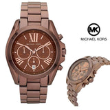 Michael Kors Bradshaw Chronograph Brown Dial Brown Steel Strap Watch For Women - MK6247 Buy Now By Michael Kors