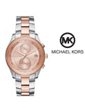 Michael Kors Blair Quartz Analog Rose Gold Dial Two Tone Steel Strap Watch For Women - MK6498 Buy Now By Michael Kors