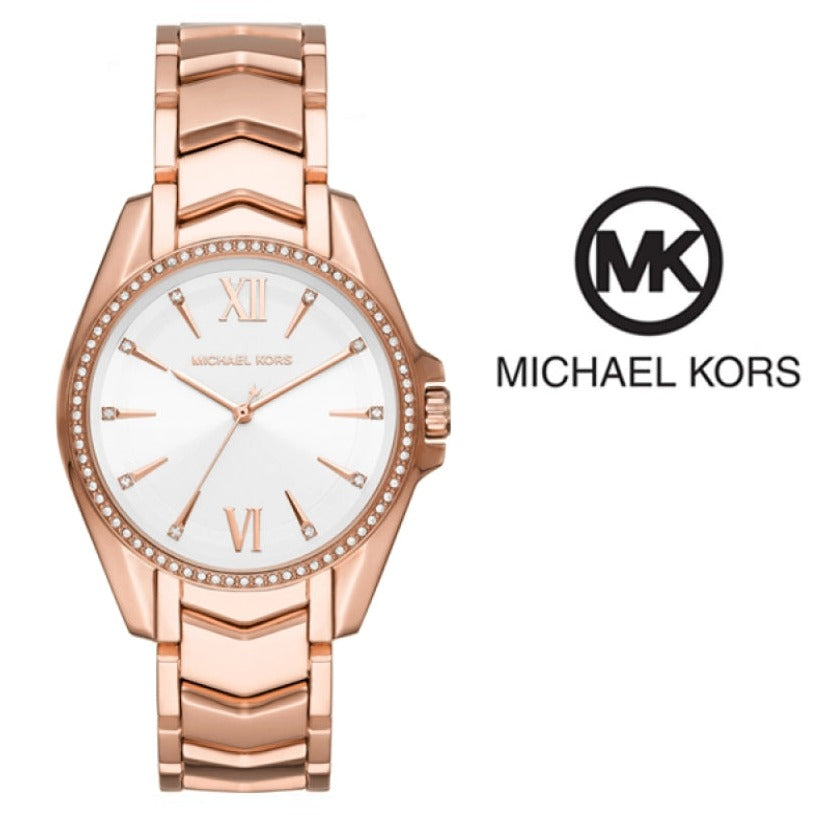 Michael Kors Whitney Quartz White Dial Rose Gold Steel Strap Watch For Women - MK6694 Buy Now By Michael Kors