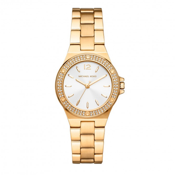 Michael Kors Lennox Three-Hand Silver Dial Gold Steel Strap Watch For Women - MK7278 Buy Now By Michael Kors