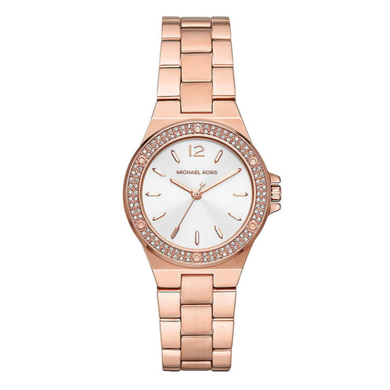 Michael Kors Lennox Three Hand Silver Dial Rose Gold Steel Strap Watch For Women - MK7279 Buy Now By Michael Kors