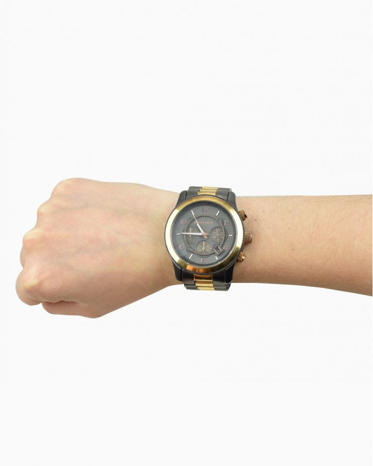 Michael Kors Runway Chronograph Grey Dial Two Tone Steel Strap Unisex Watch - MK8189 Buy Now By Michael Kors