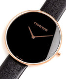 Calvin Klein Full Moon Black Dial Black Leather Strap Watch for Women - K8Y236C1 Buy Now By Calvin Klein