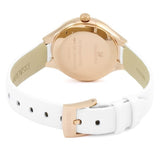 Swarovski Lovely Crystals Mother of Pearl Dial White Leather Strap Watch for Women - 5242904 Buy Now By Swarovski