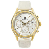 Tommy Hilfiger Ari Diamonds White Dial Cream Leather Strap Watch for Women - 1781982 Buy Now By Tommy Hilfiger