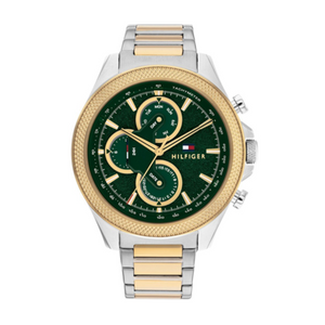 Tommy Hilfiger Clark Chronograph Blue Dial Two Tone Steel Strap Watch For Men - 1792079 Buy Now By Tommy Hilfiger