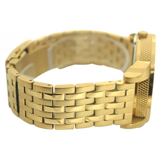 Diesel Mini Daddy Gold Dial Gold Steel Strap Watch For Men - DZ7306 Buy Now By Diesel