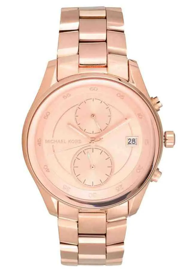 Michael Kors Briar Quartz Rose Gold Dial Rose Gold Steel Strap Watch For Women - MK6465 Buy Now By Michael Kors