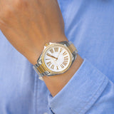 Michael Kors Kacie Three Hand Silver Dial Two Tone Steel Strap Watch for Women - MK6931 Buy Now By Michael Kors