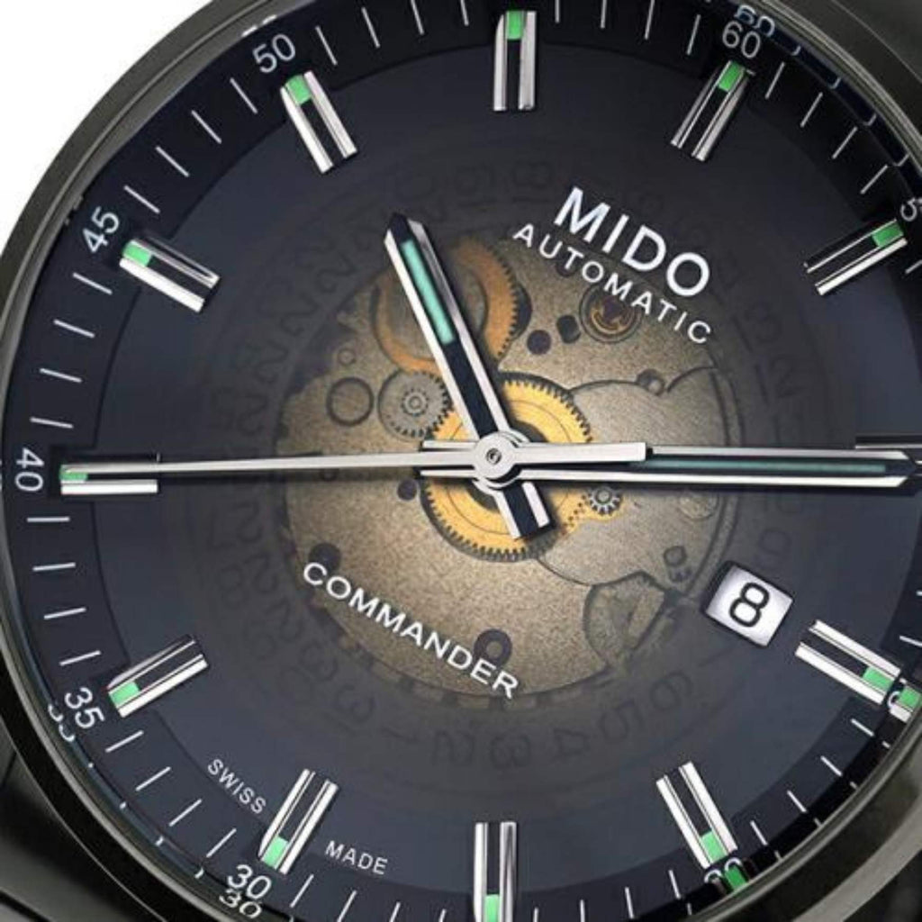 Mido Commander II Automatic Gradient Black Dial Black Steel Strap Watch For Men - M021.407.33.411.00 Buy Now By Mido