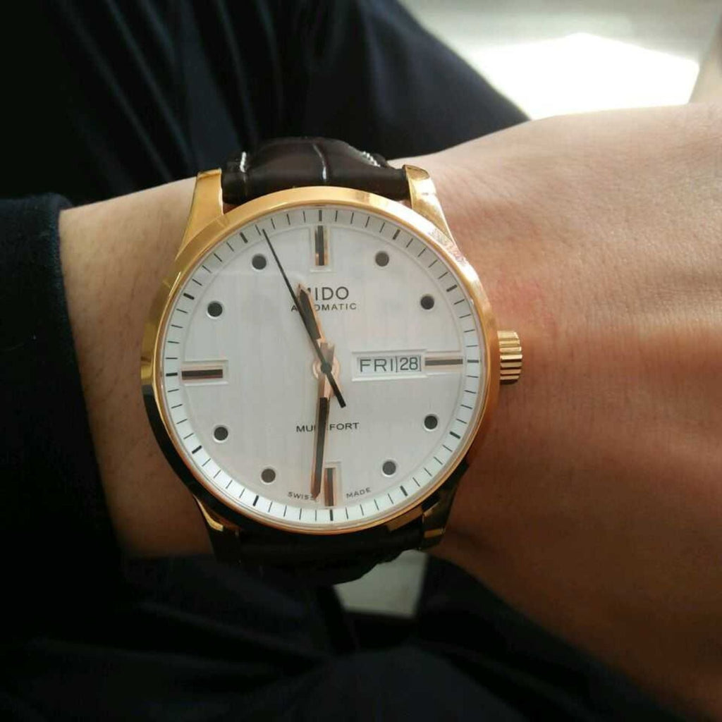 Mido Multifort Automatic Silver Dial Brown Leather Strap Watch For Men - M005.430.36.031.80 Buy Now By Mido