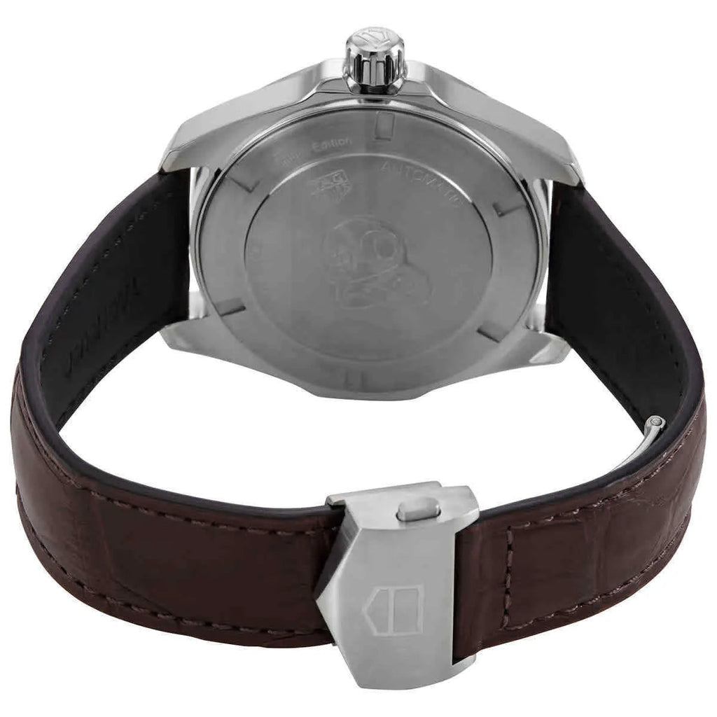 Tag Heuer Aquaracer Caliber 5 Black Dial Brown Leather Strap Watch for Men - WAY201M.FC6474 Buy Now By Tag Heuer