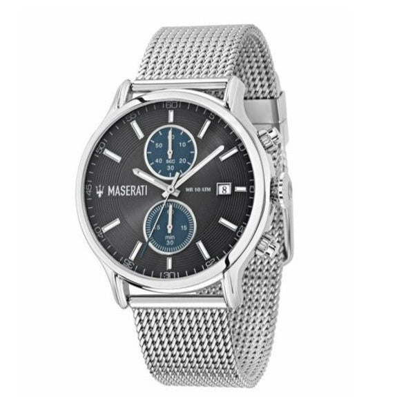 Maserati Epoca 42mm Black Dial Steel Silver Mesh Bracelet Watch For Men - R8873618003 Buy Now By Maserati