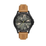 Armani Exchange Hampton Chronograph Green Dial Brown Leather Strap Watch For Men - AX2412 Buy Now By Armani Exchange
