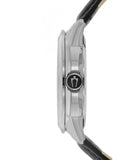 Bulova BVA Classic Automatic Silver Dial Black Leather Strap Watch for Men - 96A135 Buy Now By Bulova