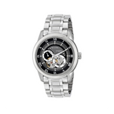 Bulova BVA Dual Aperture Black Dial Silver Steel Strap Watch for Men - 96A119 Buy Now By Bulova