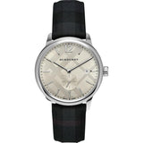 Burberry Classic Round Cream Dial Black Leather Strap Watch for Men - BU10008 Buy Now By Burberry