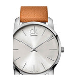 Calvin Klein City Quartz White Dial Light Brown Leather Strap Watch For Men - K2G21138 Buy Now By Calvin Klein