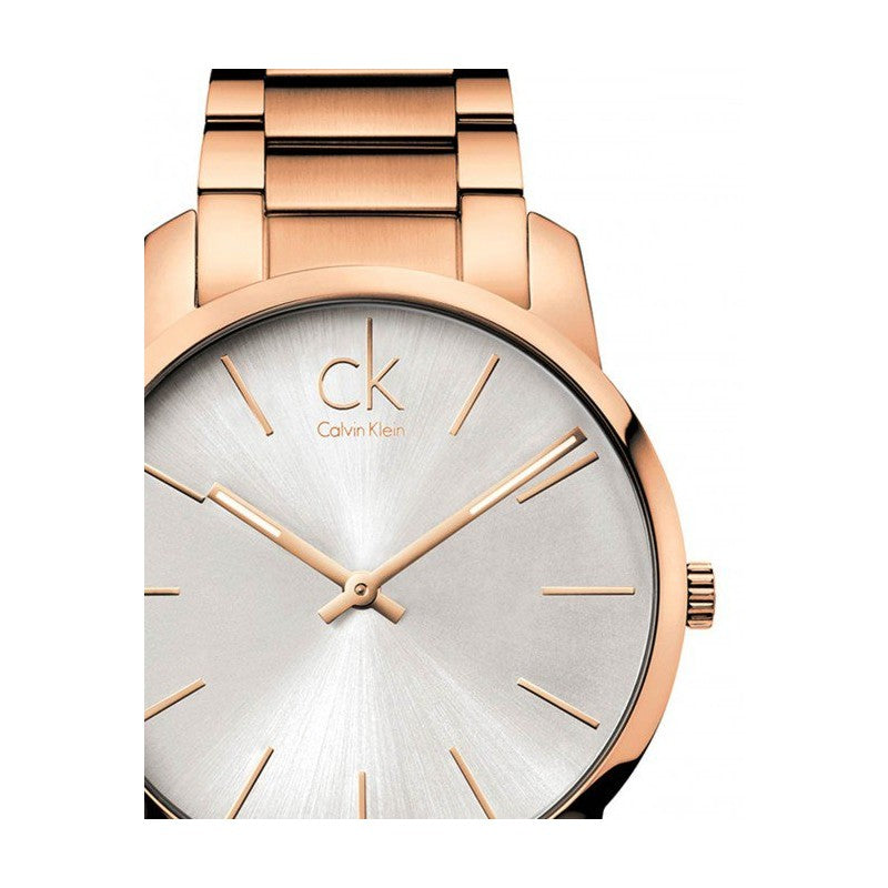Calvin Klein City White Dial Rose Gold Steel Strap Watch for Men - K2G21646 Buy Now By Calvin Klein