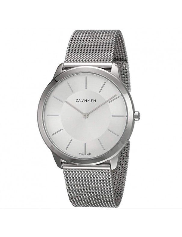 Calvin Klein Minimal White Dial Silver Mesh Bracelet Watch for Men - K3M22126 Buy Now By Calvin Klein