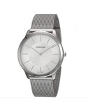 Calvin Klein Minimal White Dial Silver Mesh Bracelet Watch for Men - K3M22126 Buy Now By Calvin Klein
