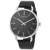Calvin Klein Even Black Dial Black Leather Strap Watch for Women - K7B211C1 Buy Now By Calvin Klein