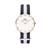 Daniel Wellington Classy Glasgow White Dial Two Tone Nylon Strap Watch For Women - DW00100078 Buy Now By Daniel Wellington
