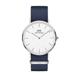 Daniel Wellington Classic Bayswater White Dial Blue NATO Strap Watch For Men - DW00100276 Buy Now By Daniel Wellington