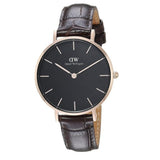 Daniel Wellington Classic Petite York Black Dial Brown Leather Strap Watch For Women - DW00100170 Buy Now By Daniel Wellington