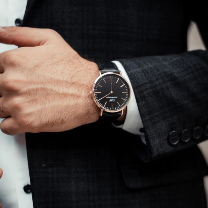 Daniel Wellington Classic Sheffield Black Dial Black Leather Strap Watch For Women - DW00100139 Buy Now By Daniel Wellington